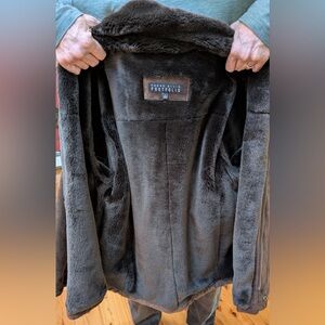 PERRY ELLIS BROWN SUEDE JACKET NWOT